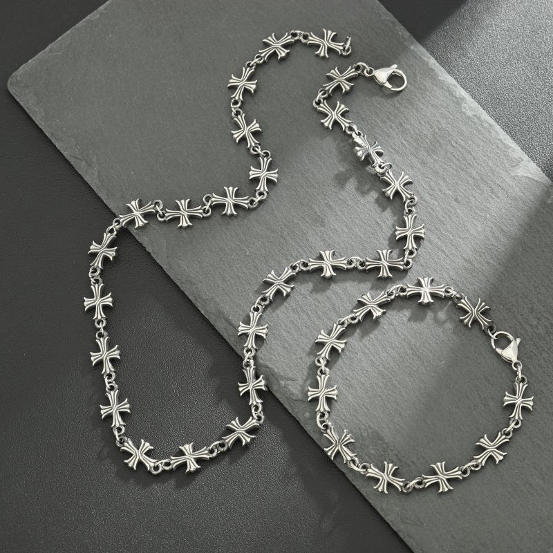 Men'S Accessories Premium - Catena punk con collana croce per