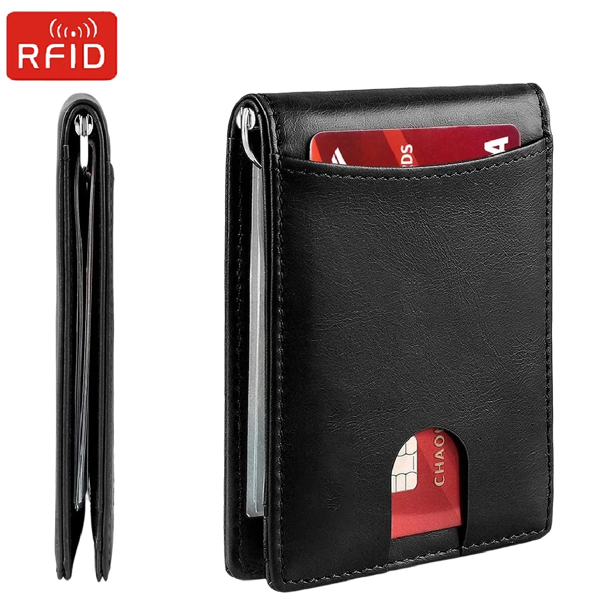 Money Clip Slim - Portacarte RFID da Uomo, Portafoglio di