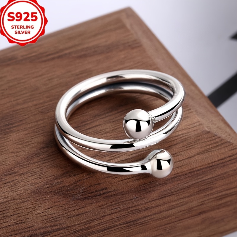 Men'S Minimalist Accessories - Simpatico anello con perline in argento