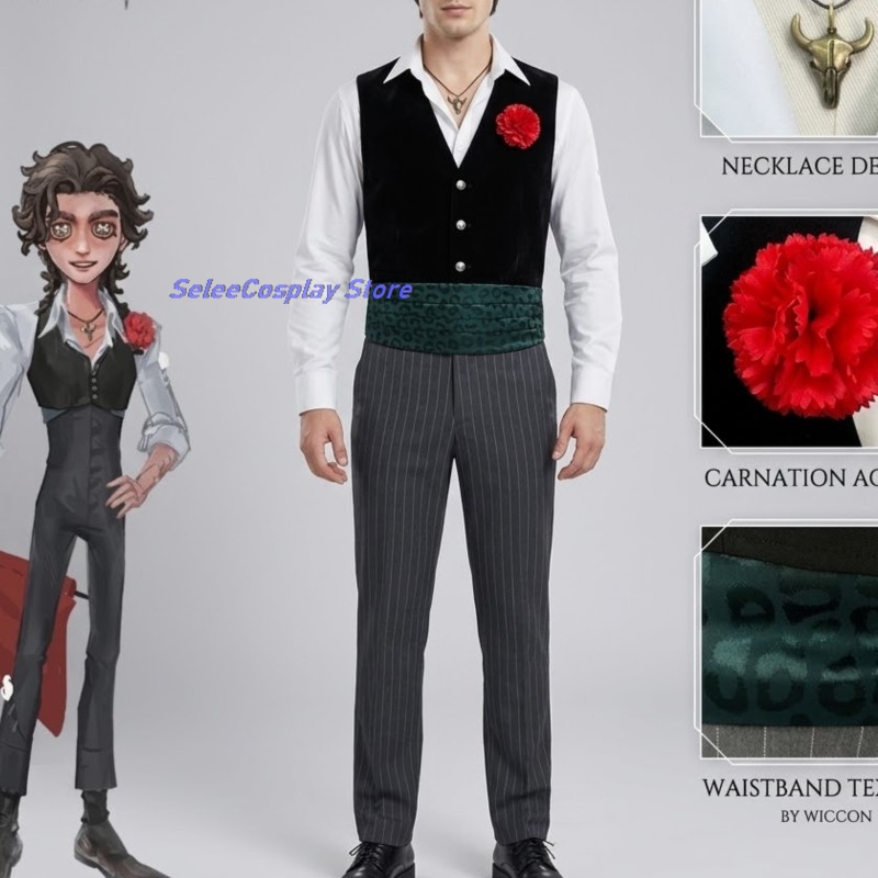 Men'S Accessories With Suits - Costume Cosplay per Adulti del Gioco