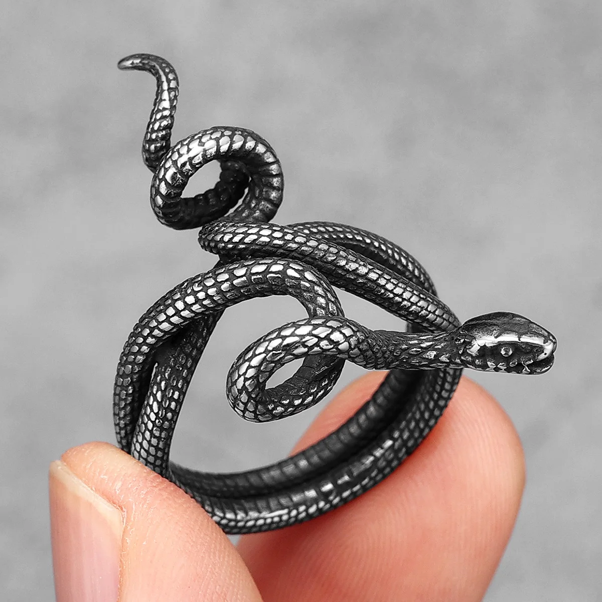 Men'S Accessories Best - Anello serpente velenoso Anelli da uomo