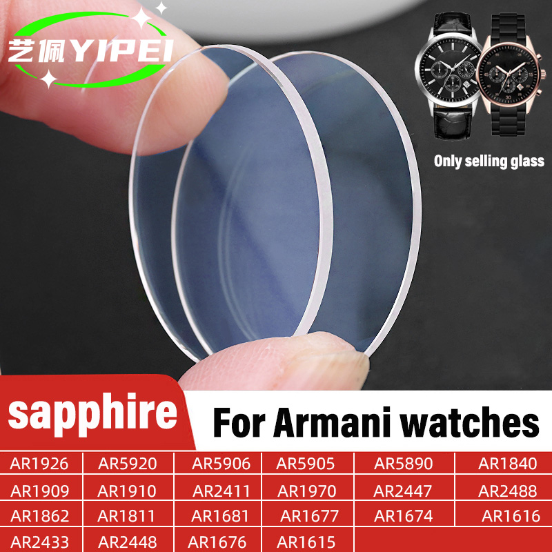 Men'S Accessories Armani - Cristallo piatto dell'orologio in vetro zaffiro