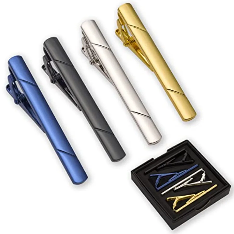 Men'S Accessories With Suits - 4 fermagli per cravatta da uomo