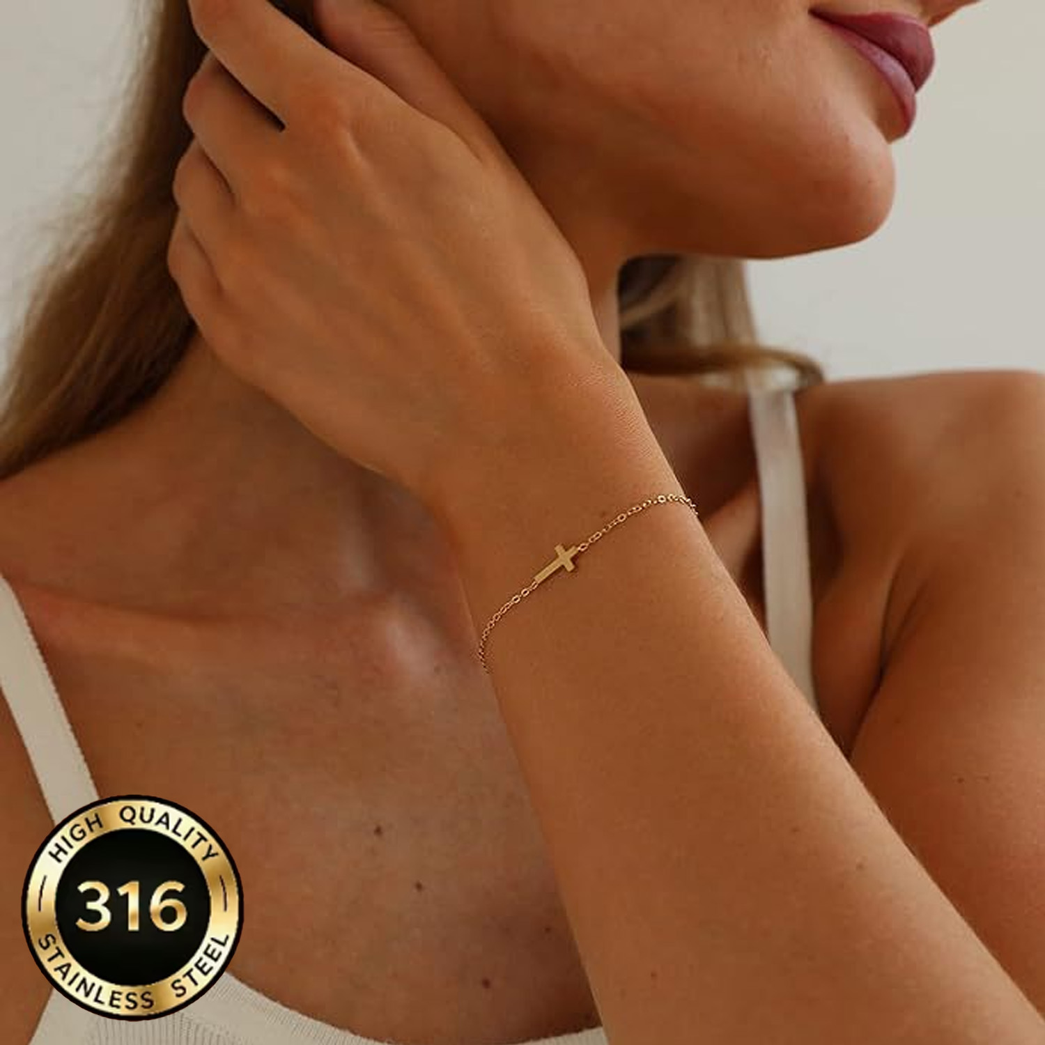 Men'S Accessories High End - Bracciale a croce semplice ed elegante