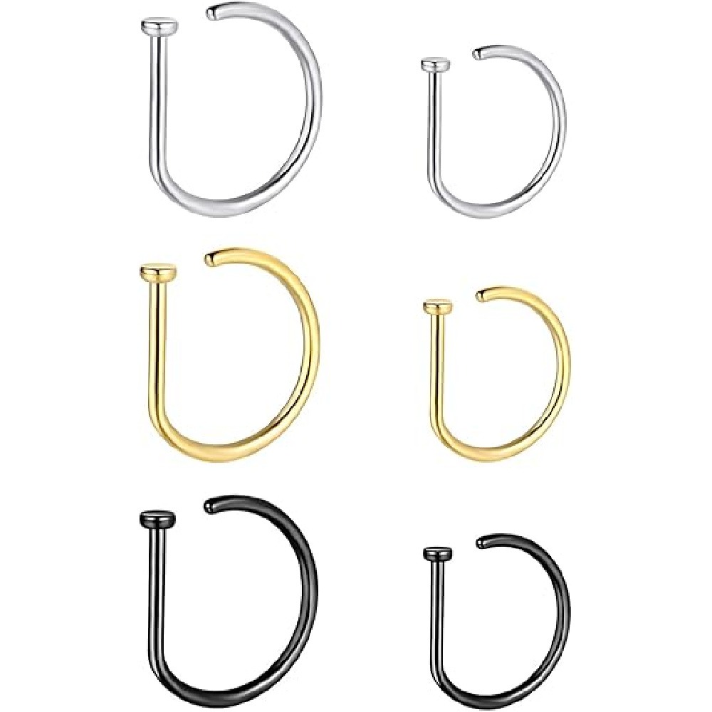 Set di 4 Anelli per Naso a For - Men Accessories Earrings recensione e prezzo