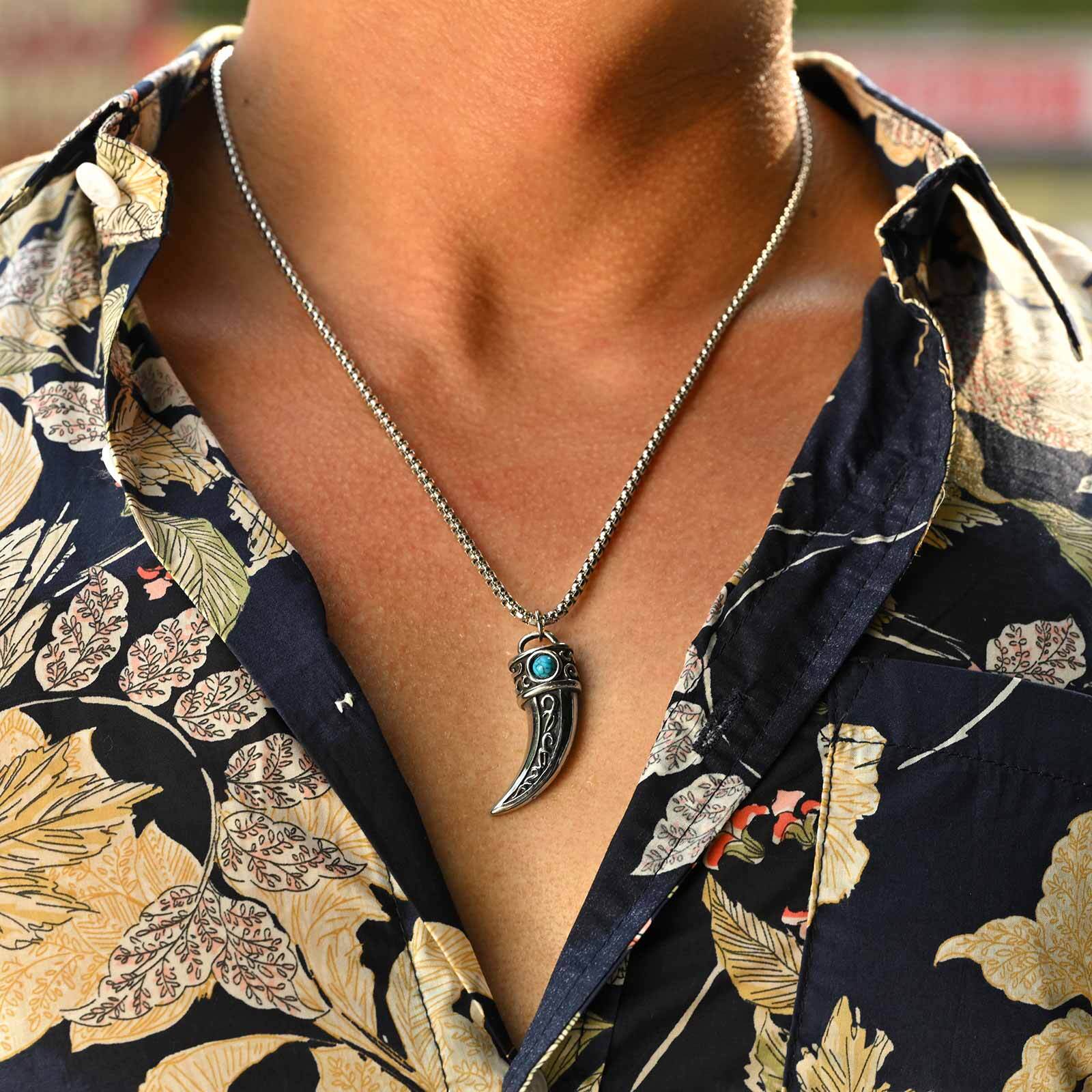 Collana con ciondoli in corno  - Men Accessories Ethnic recensione e prezzo